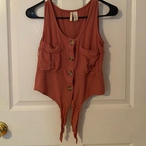 Button down summer tank top